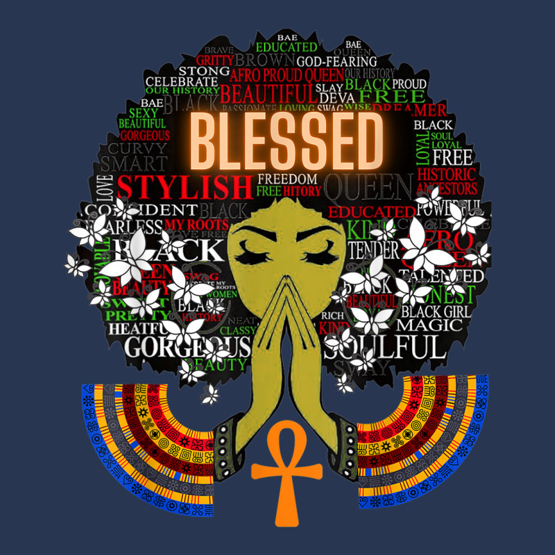 Blessed - The Lord Is My Strength And My Song African Ankh Ladies Denim Jacket by SUSENLASS | Artistshot