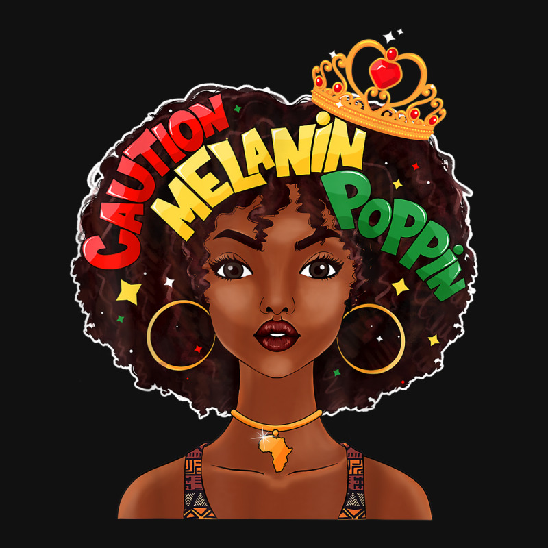 Caution Melanin Poppin Black Girl Magic African American Graphic T-shirt | Artistshot