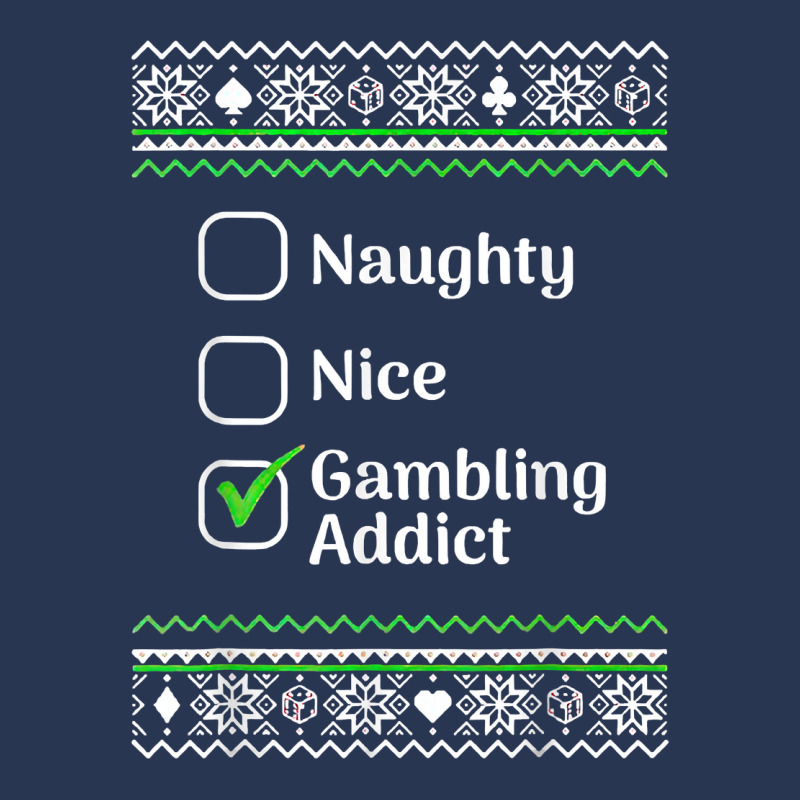 Naughty Nice Gambling Addict Christmas T Shirt Men Denim Jacket | Artistshot