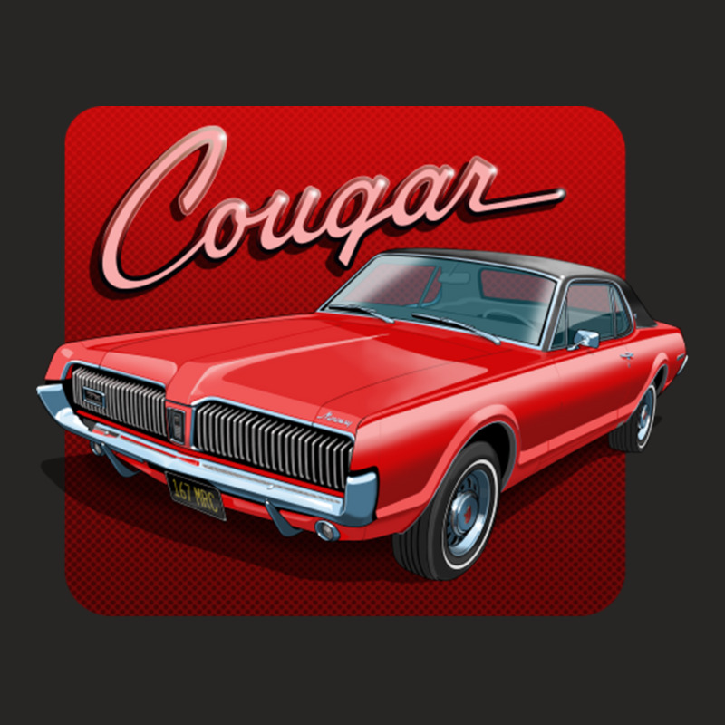 1967 Mercury Cougar Cardinal Red Ladies Fitted T-Shirt by JudyRowena | Artistshot