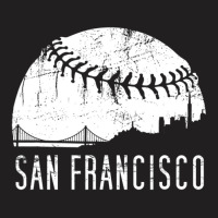 Limited Edition Sf City Skyline San Francisco City Baseball T-shirt | Artistshot