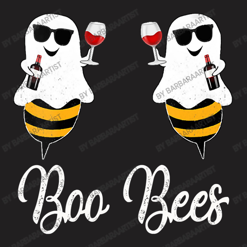 Womens Boo Bees Couples Halloween  Wine Drinking Women Party Vneck T-shirt | Artistshot