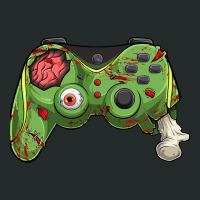 Halloween Gamer Zombie Controller Video Gamer Kids Mens Boys  Classic Women's Triblend Scoop T-shirt | Artistshot