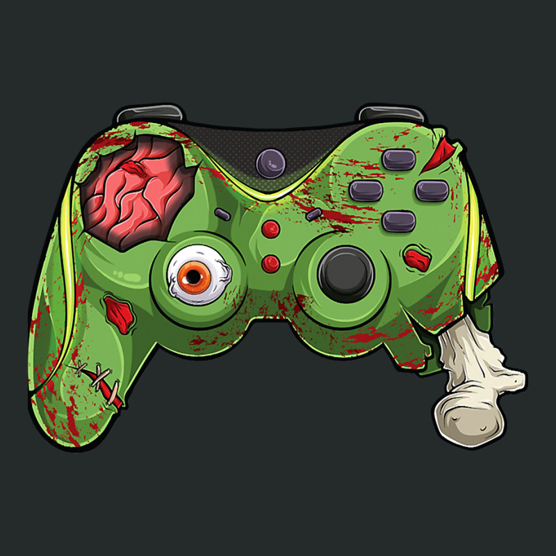 Halloween Gamer Zombie Controller Video Gamer Kids Mens Boys  Classic Women's Triblend Scoop T-shirt by ElizabethAtist | Artistshot