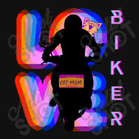 Biker And Best Rainbow Cat Mom Motorcycle Rider Portrait Canvas Print | Artistshot