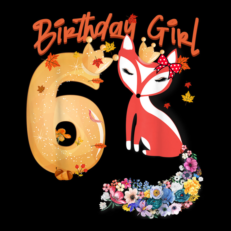 Fox Animal Lovers 6th Birthday Girl Fox B-day 6 Year Old Cropped Hoodie by VictorMRodriguez | Artistshot