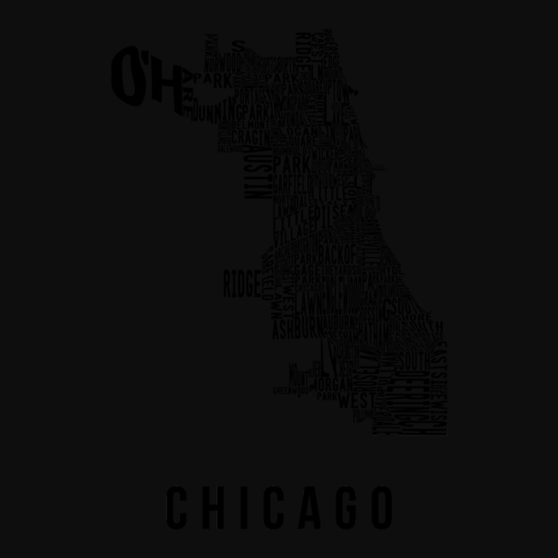 Neighborhoods Of Chicago Black Letters Love Crop Top by CherylBrandy | Artistshot