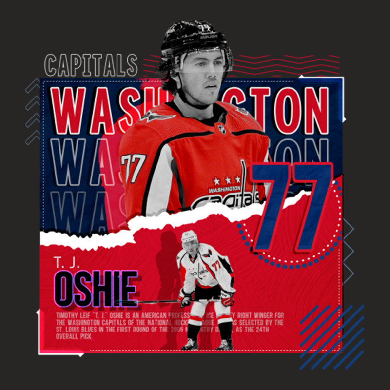 T.j. Oshie Hockey Paper Poster Capitals Ladies Fitted T-Shirt by LakeshaHughlett | Artistshot