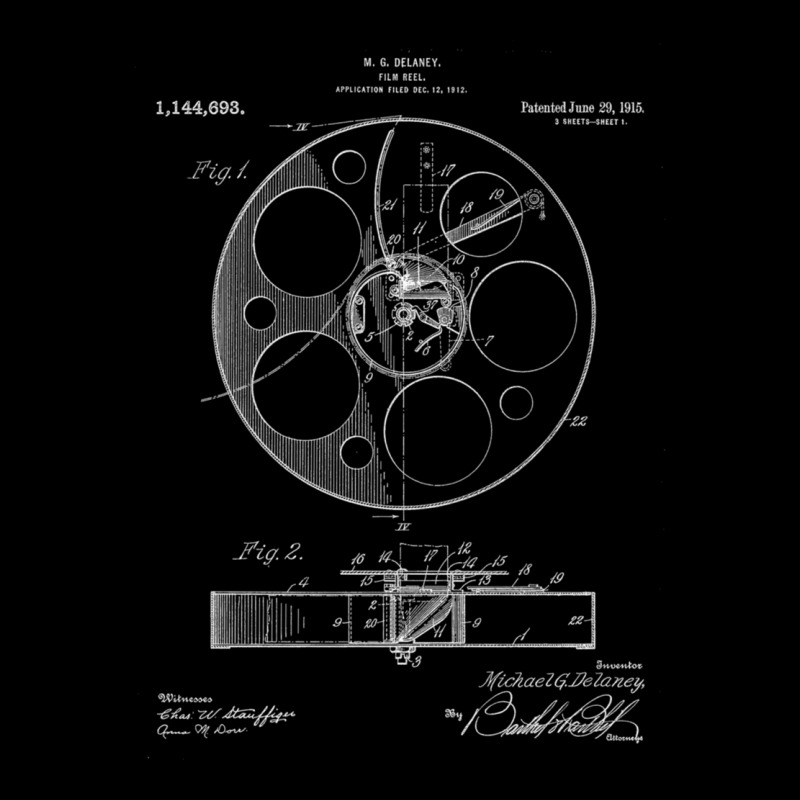 Film Reel Patent - Classic Cinema Art - Blueprint Cropped Sweater by NicholetteJeanHastings | Artistshot