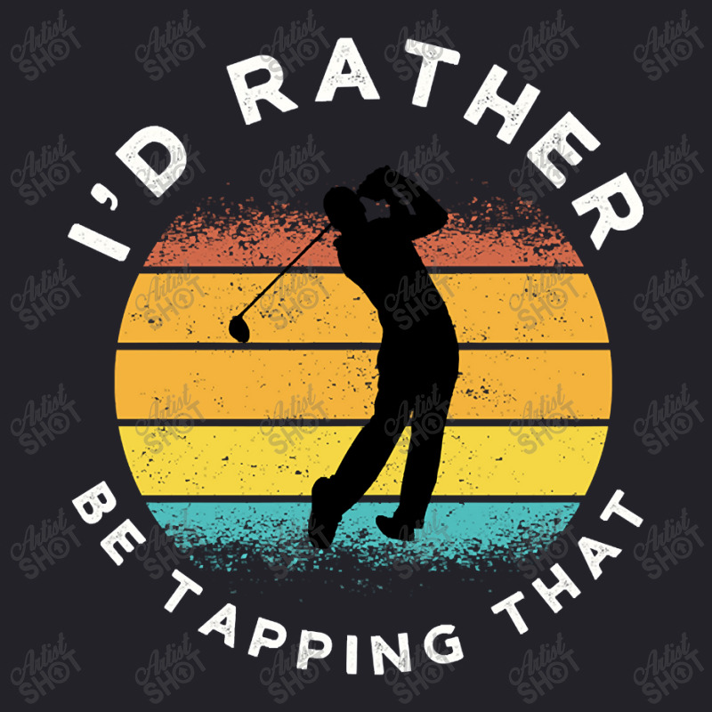 Funny Golf I'd Rather Be Tapping That Unisex Sherpa-lined Denim Jacket | Artistshot