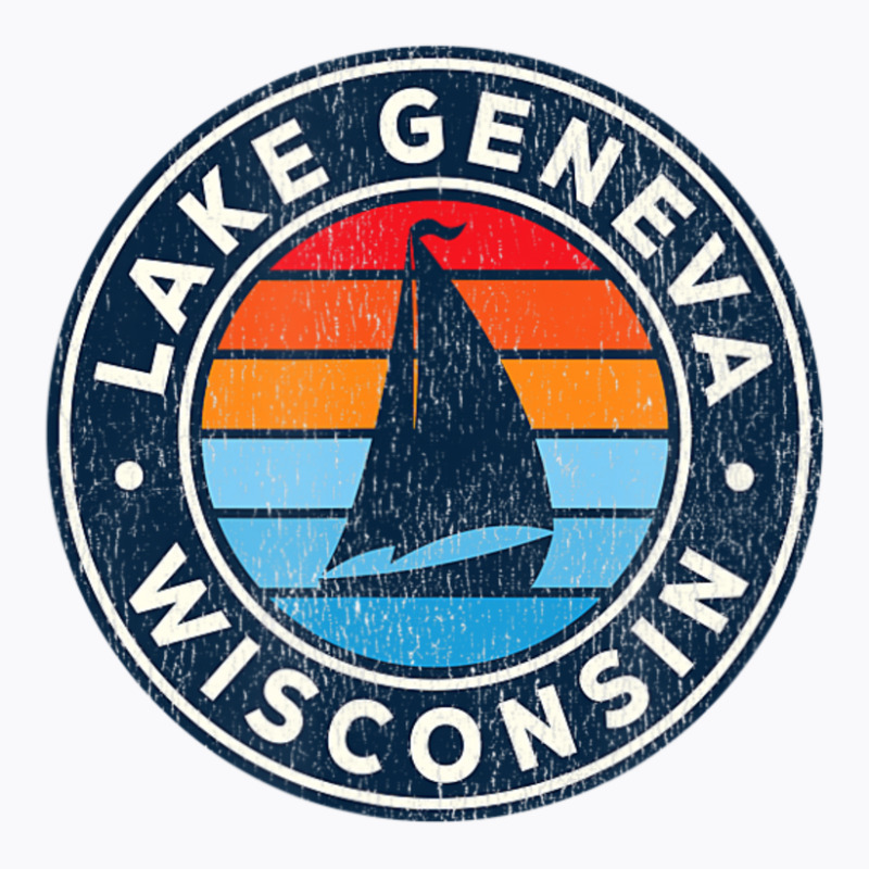 Lake Geneva Wisconsin Wi Vintage Sailboat Retro 70s T-Shirt by michaelyounger19 | Artistshot