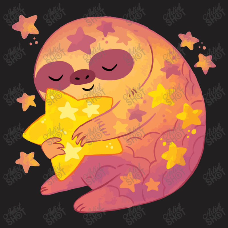 Galaxy Sloth Holding A Star T-shirt | Artistshot