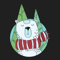 Winter Polar Bear With Scarf Ladies Polo Shirt | Artistshot