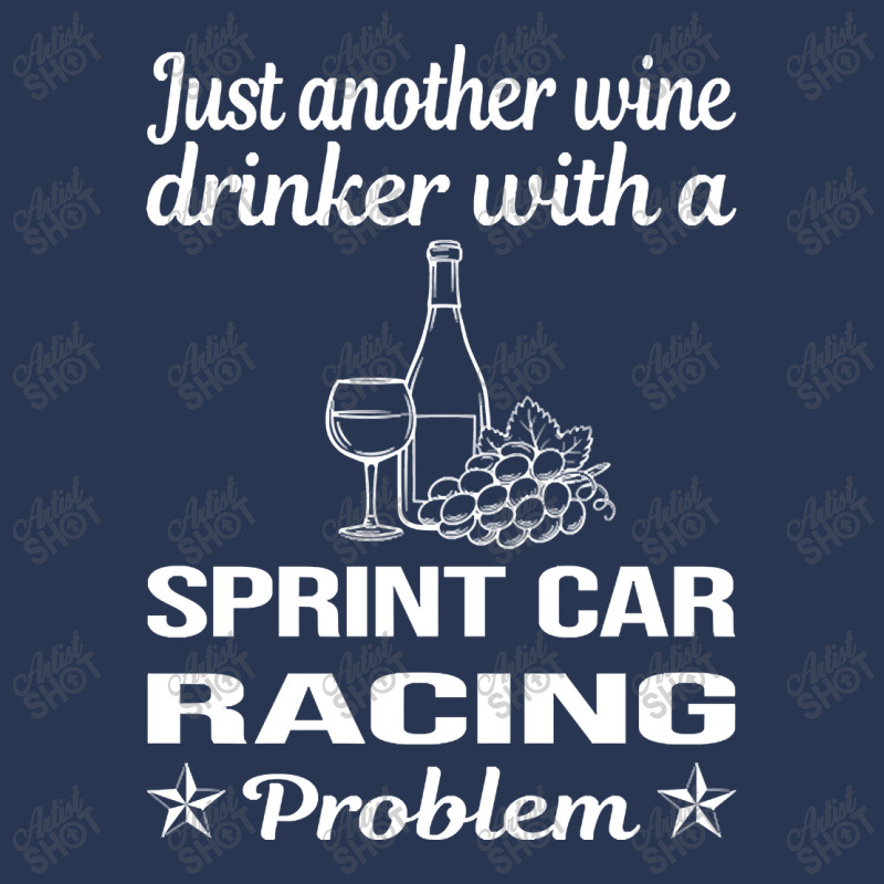 Funny Wine Drinker Sprint Car Cars Racing Men Denim Jacket | Artistshot