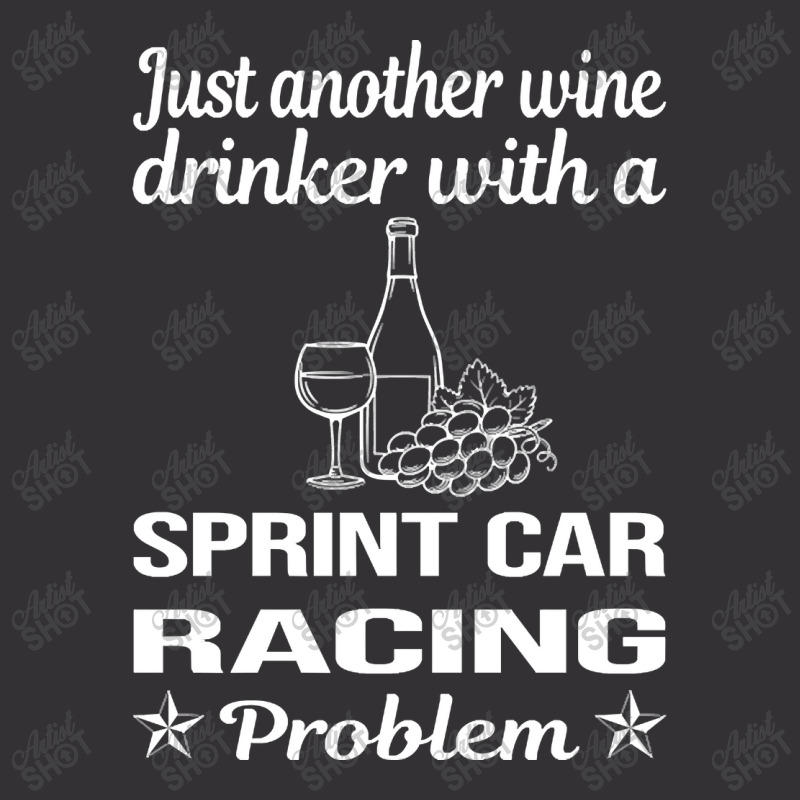 Funny Wine Drinker Sprint Car Cars Racing Vintage Hoodie | Artistshot