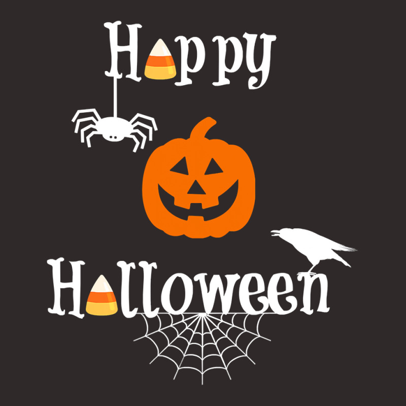 Happy Halloween  Candy Pumpkin Spider Crow Fun Tshirt Racerback Tank by ElizabethAtist | Artistshot