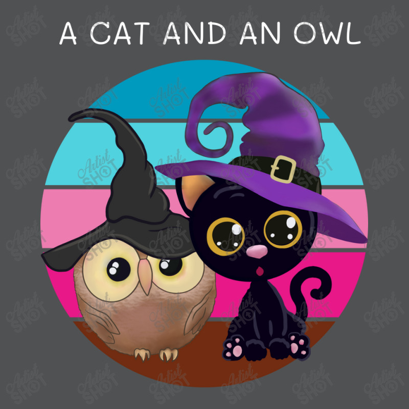 A Cat An And Owl T-shirt | Artistshot