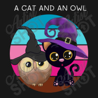 A Cat An And Owl Flannel Shirt | Artistshot