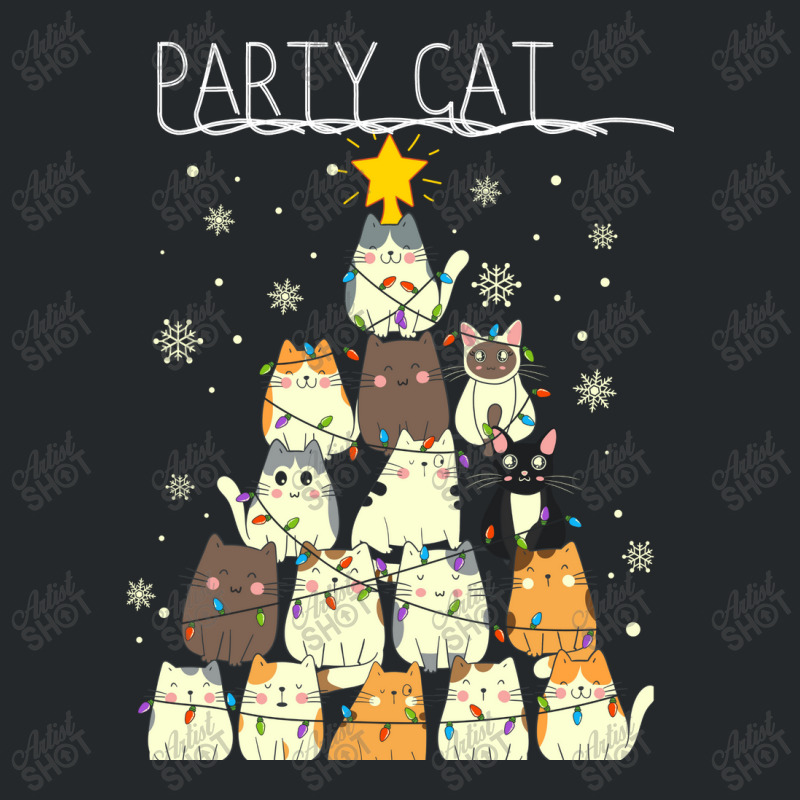 Funny Party Cat Crewneck Sweatshirt | Artistshot