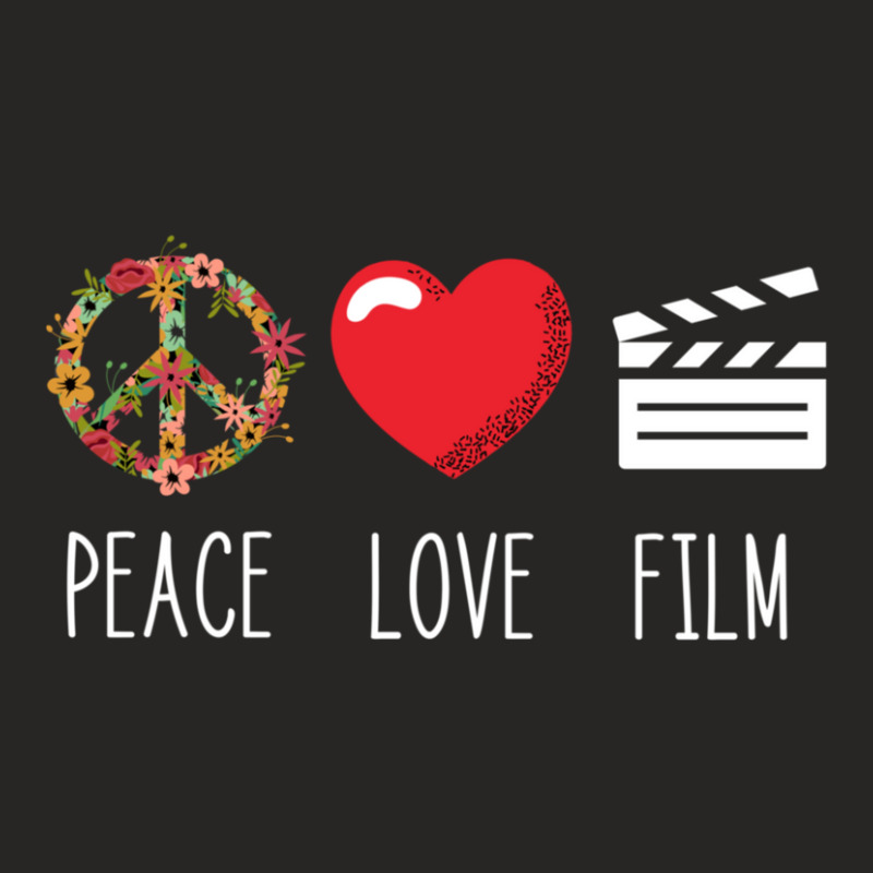 Filmmaker Film Producer Peace Love Film Videographer Ladies Fitted T-Shirt by NicholetteJeanHastings | Artistshot