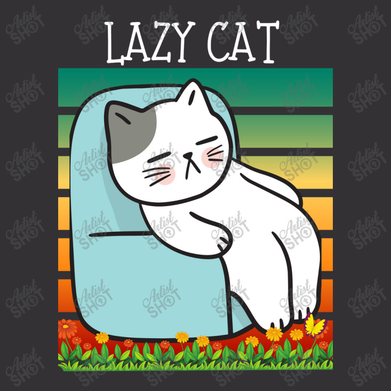 Funny Lazy Cat Vintage Hoodie And Short Set | Artistshot