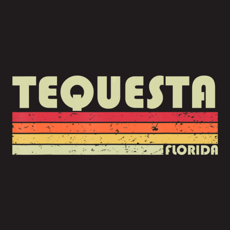 Tequesta Fl Florida City Home Roots Retro 70s 80s Waist Apron | Artistshot