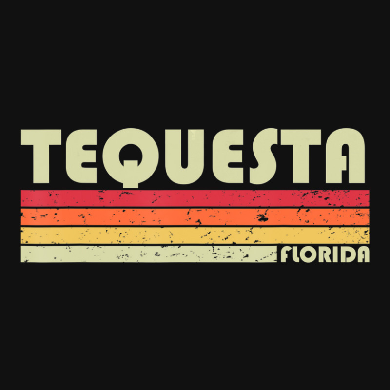 Tequesta Fl Florida City Home Roots Retro 70s 80s Slide Sandal | Artistshot