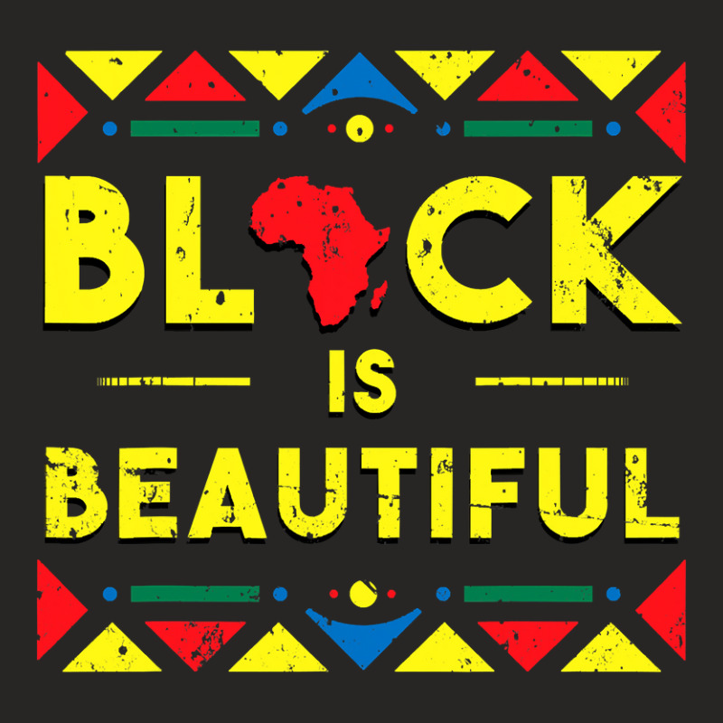 Black History  Black Is Beautiful African Colors Gift Ladies Fitted T-Shirt by Rhonda | Artistshot