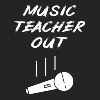 Retired Music Teacher Out Retirement Mic Drop End Of Year Retiring Gif 3/4 Sleeve Shirt | Artistshot