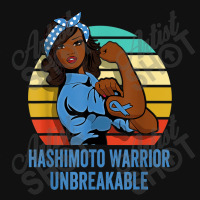 Hashimoto's Disease Warrior Shirt Unbreakable Metal Print Square | Artistshot