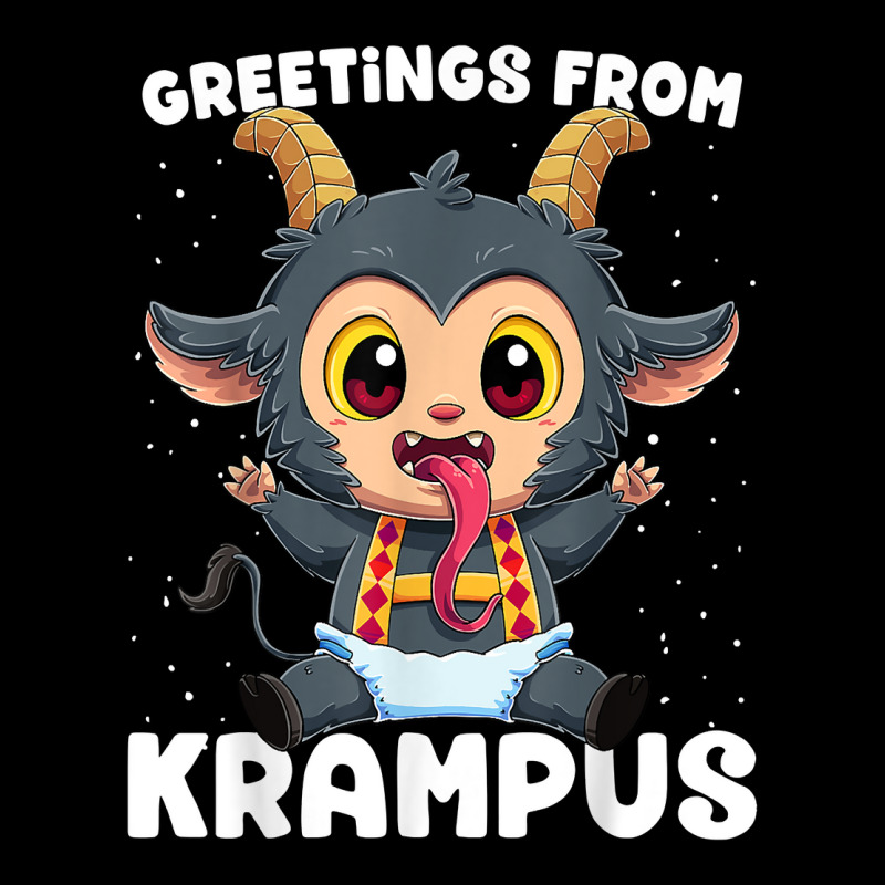 Greetings From Krampus Germanic Christmas Demon Paganism T Shirt Men's Long Sleeve Pajama Set by gehnhe | Artistshot