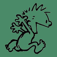 Calvin & Hobbes Comic Running Naked Holiday Stocking | Artistshot