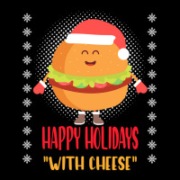 Trending Happy Holidays With Cheese Shirt Christmas Cheeseburger Gift- Adjustable Cap | Artistshot