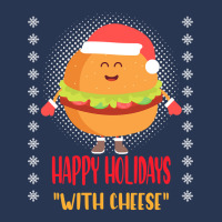 Trending Happy Holidays With Cheese Shirt Christmas Cheeseburger Gift- Men Denim Jacket | Artistshot