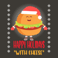 Trending Happy Holidays With Cheese Shirt Christmas Cheeseburger Gift- Bucket Hat | Artistshot