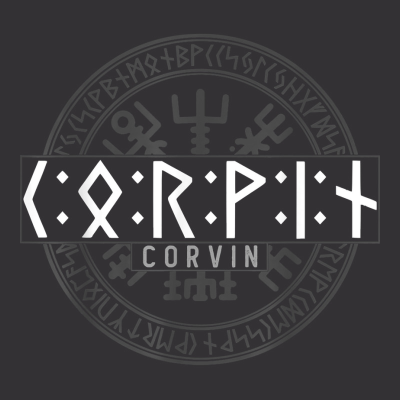 Corvin In Futhark Runes Viking T Shirt Vintage Hoodie And Short Set | Artistshot