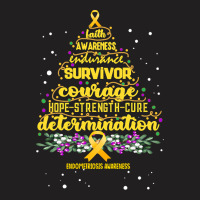 Hot Trend Endometriosis Awareness Awareness - Christmas Tree Hope Cur T-shirt | Artistshot