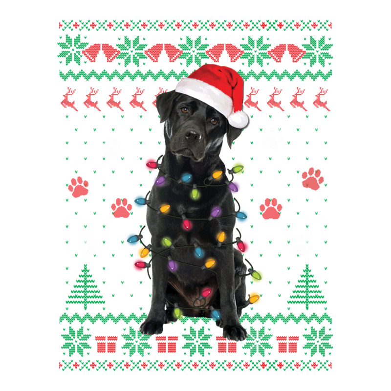 Black Lab Labrador Christmas Lights Santa Dog Lover Ugly Swe Men's T-shirt Pajama Set | Artistshot