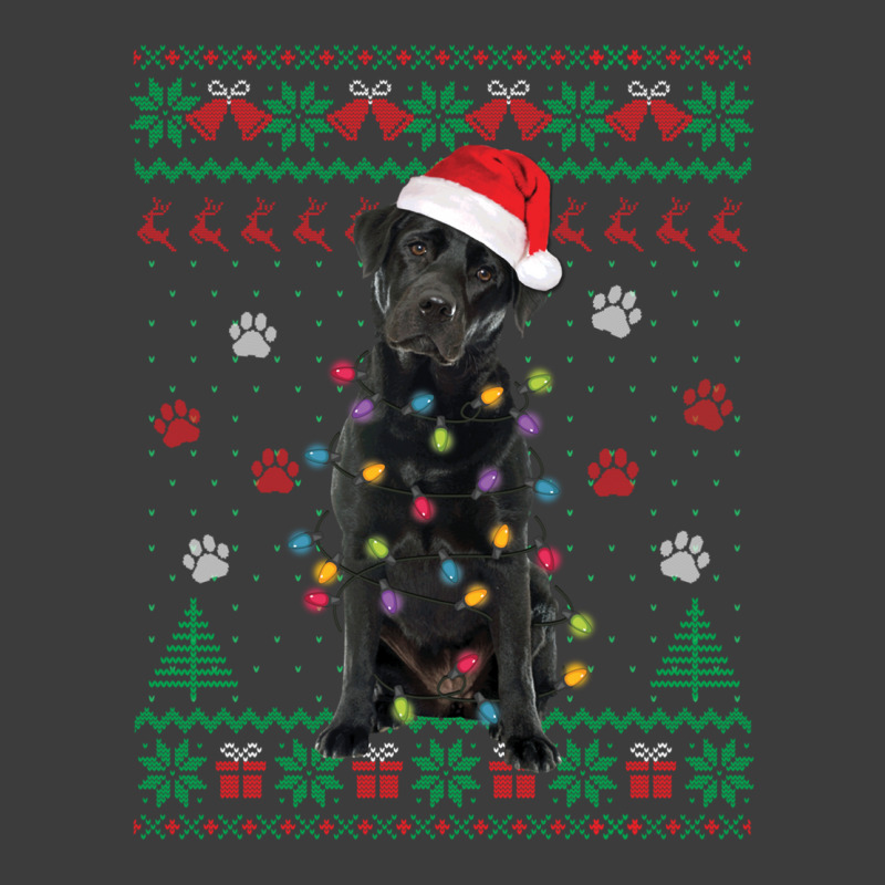 Black Lab Labrador Christmas Lights Santa Dog Lover Ugly Swe Men's Polo Shirt | Artistshot