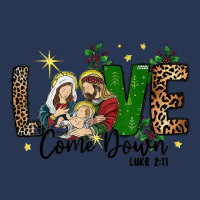 Love Came Down Christian Nativity Scene In Christmas Leopard T Shirt Ladies Denim Jacket | Artistshot