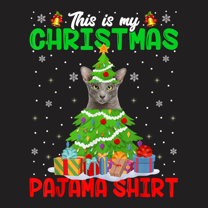 Funny Oriental Cat Lover This Is My Christmas Pajama Xmas T Shirt T-shirt | Artistshot