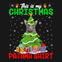 Funny Oriental Cat Lover This Is My Christmas Pajama Xmas T Shirt Flannel Shirt | Artistshot