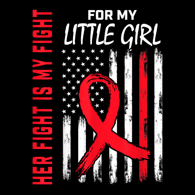 Go Red Her Fight Daughter Little Girl Heart Disease Usa Flag T Shirt Kids Cap by alicakarste3vs | Artistshot