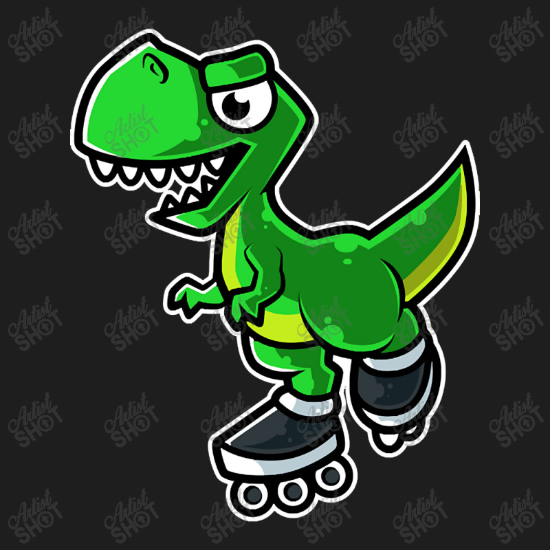 Dinosaur Tyrannosaurus Rex Retro Roller Skate Graphic Classic T-shirt by macklinsampson | Artistshot