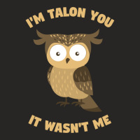 Im Talon You It Wasnt Me Pun Wet Owl Text Meme 2022 Ladies Fitted T-shirt | Artistshot