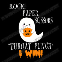 Funny Halloween Ghost Rock Paper Scissors Throat Punch I Win V-neck Tee | Artistshot