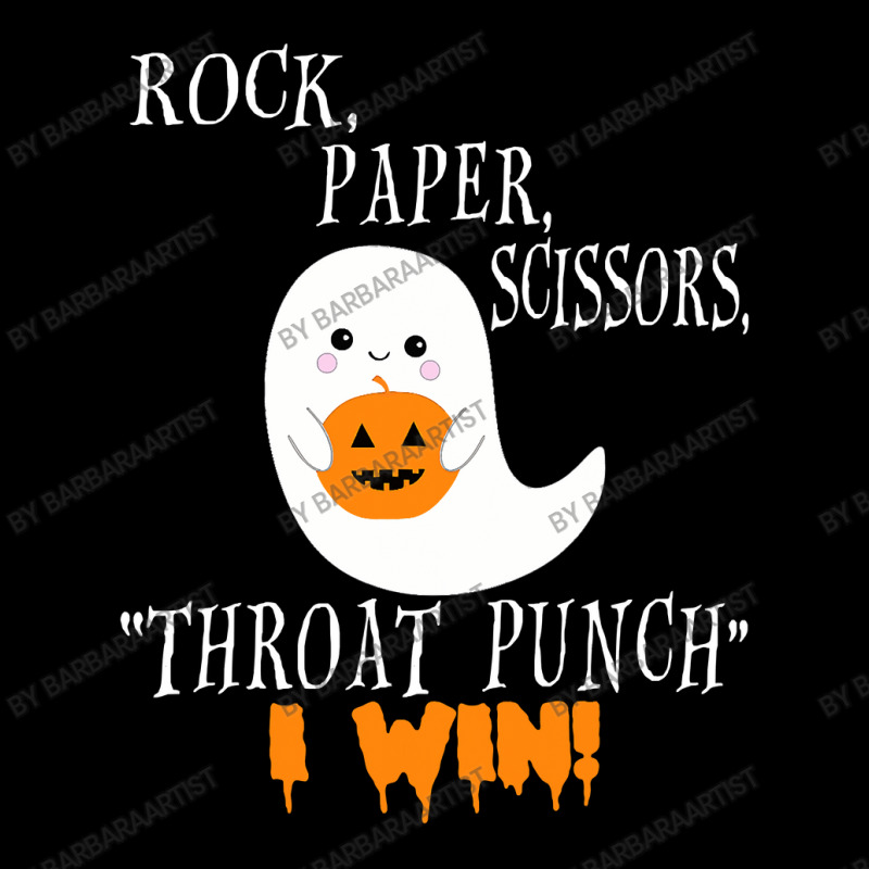 Funny Halloween Ghost Rock Paper Scissors Throat Punch I Win V-neck Tee | Artistshot