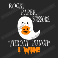 Funny Halloween Ghost Rock Paper Scissors Throat Punch I Win Men's T-shirt Pajama Set | Artistshot