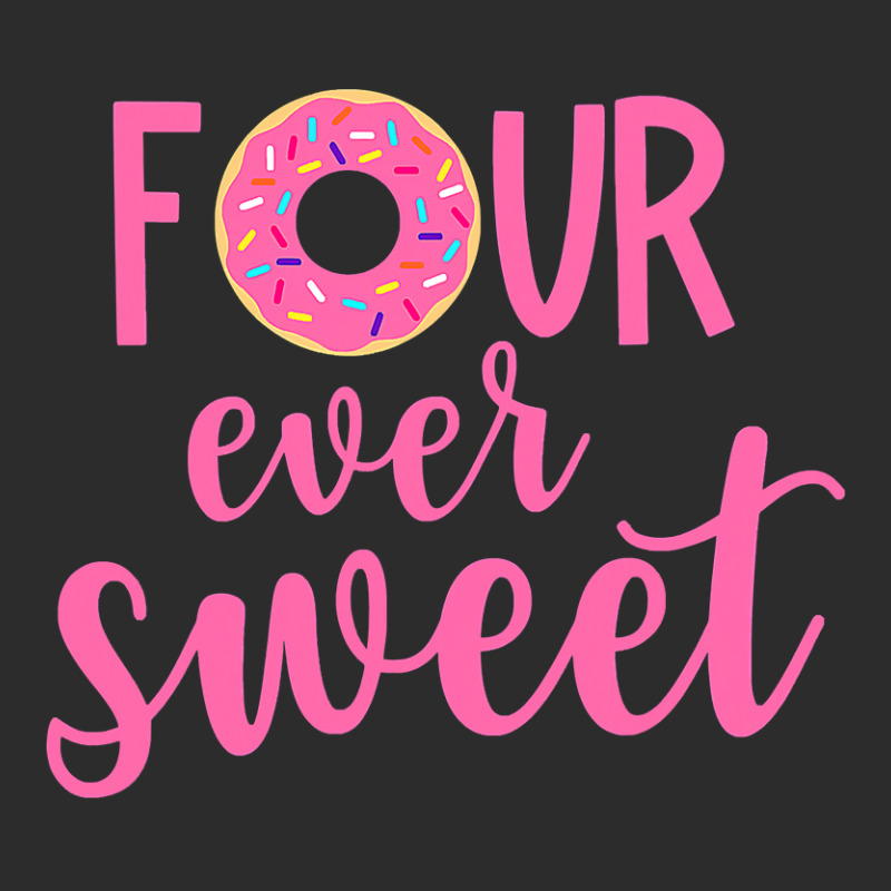 Four Ever Sweet 4th Birthday Decoration Donut Girl Kids Exclusive T-shirt by Rhonda | Artistshot