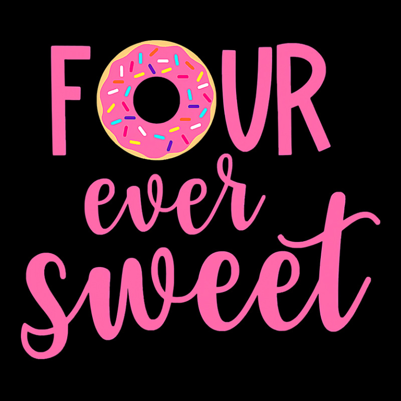 Four Ever Sweet 4th Birthday Decoration Donut Girl Kids Men's 3/4 Sleeve Pajama Set by Rhonda | Artistshot